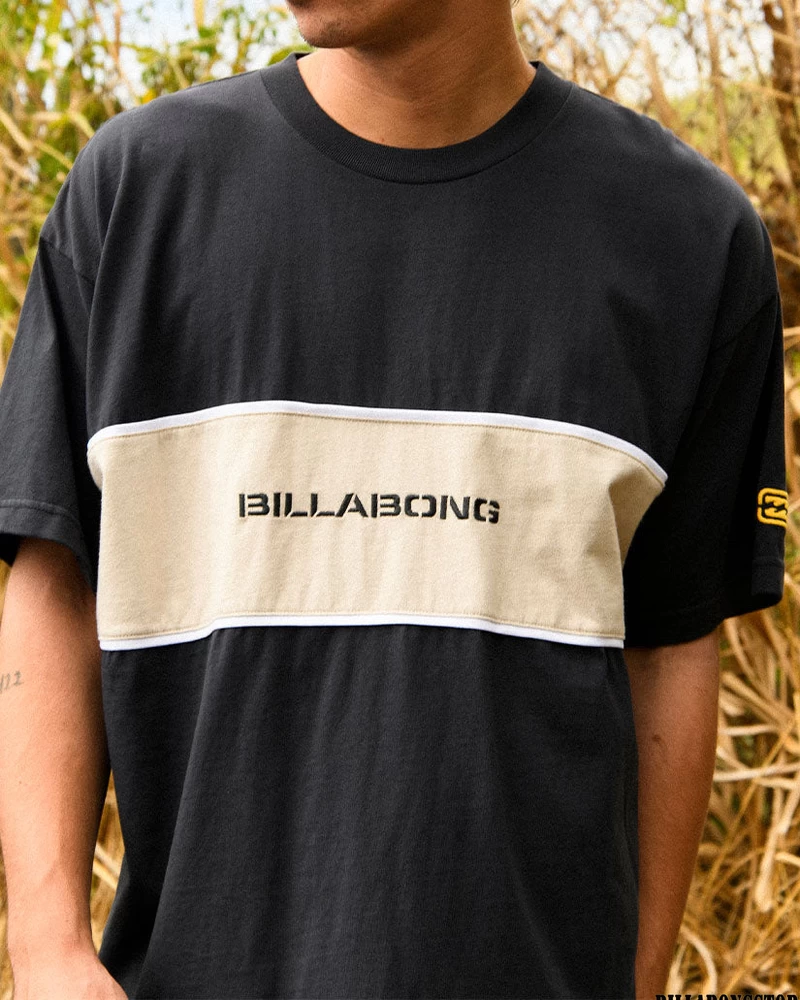 Billabong Panel T-Shirt - Washed Black
