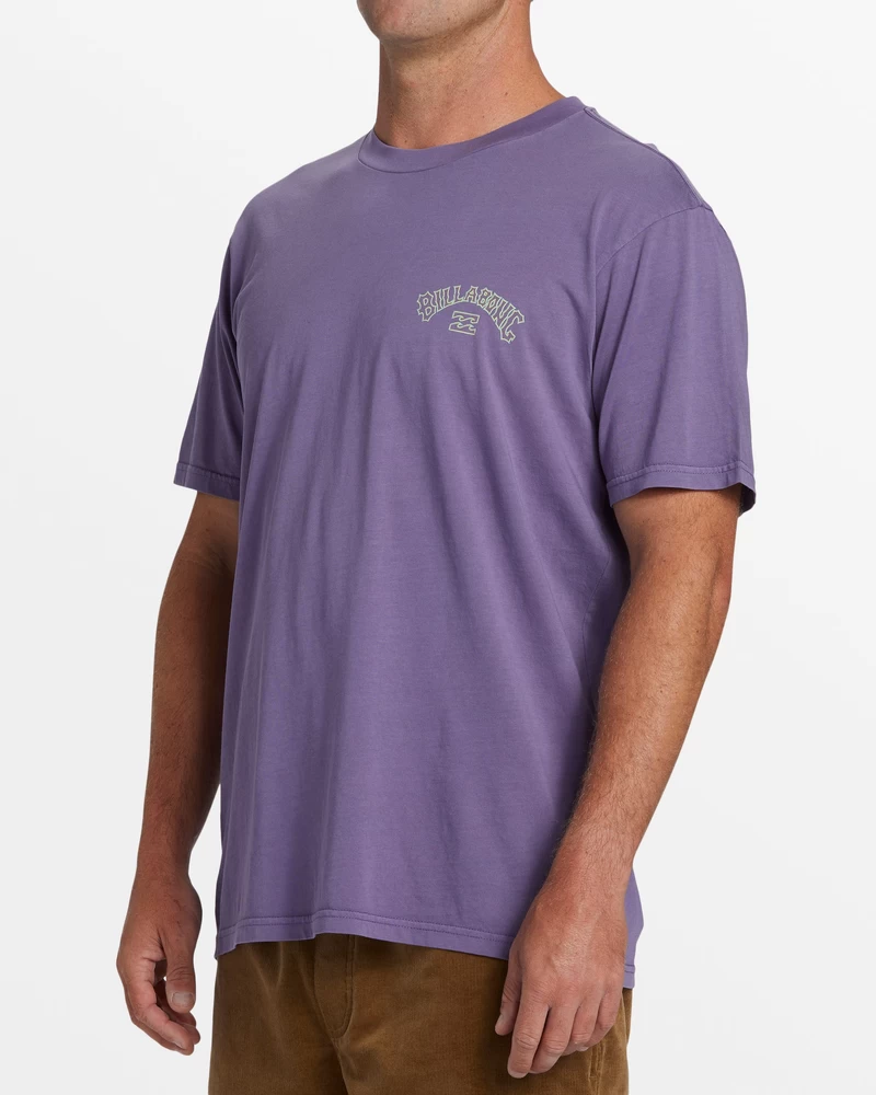 Billabong Arch Wash T-Shirt - Deep Plum