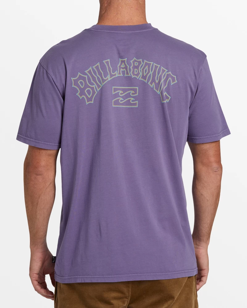 Billabong Arch Wash T-Shirt - Deep Plum