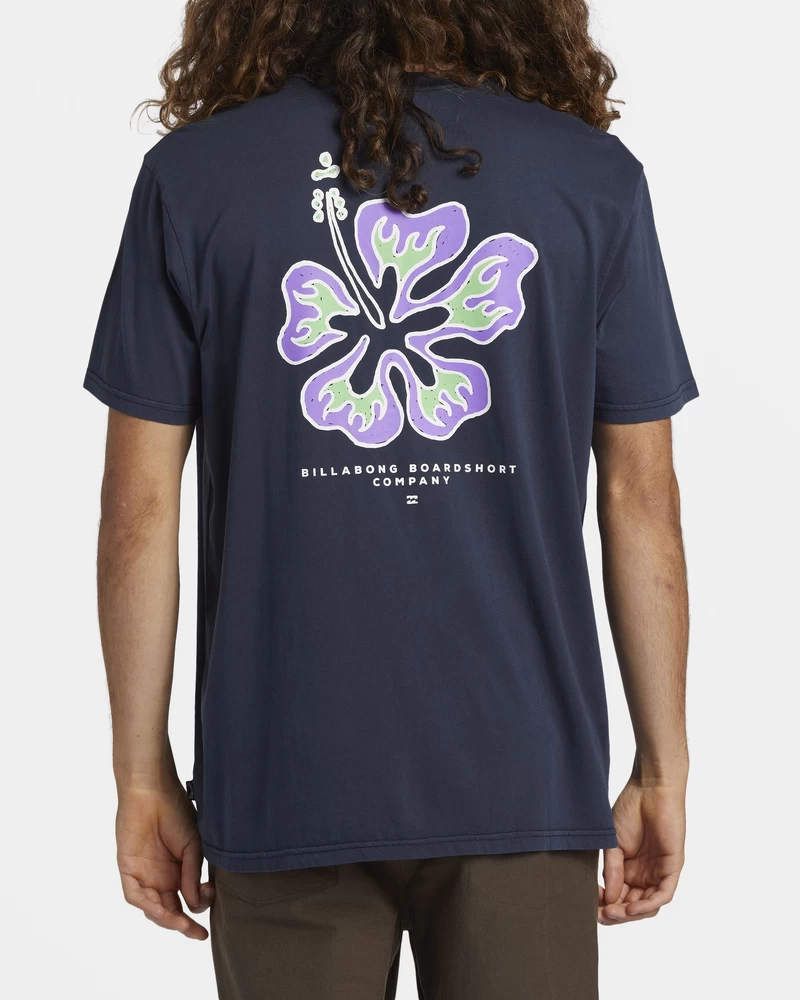 Billabong Hibiscus T-Shirt - Navy