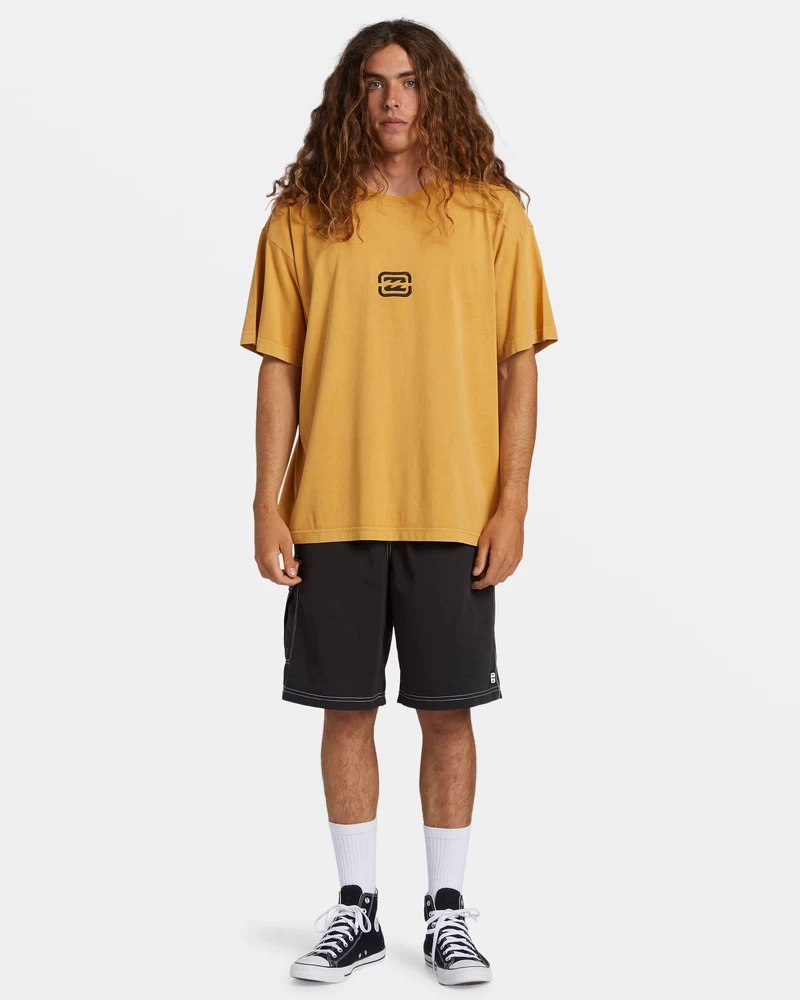 Billabong Bracket Wave OG Short Sleeve T-Shirt - Mustard