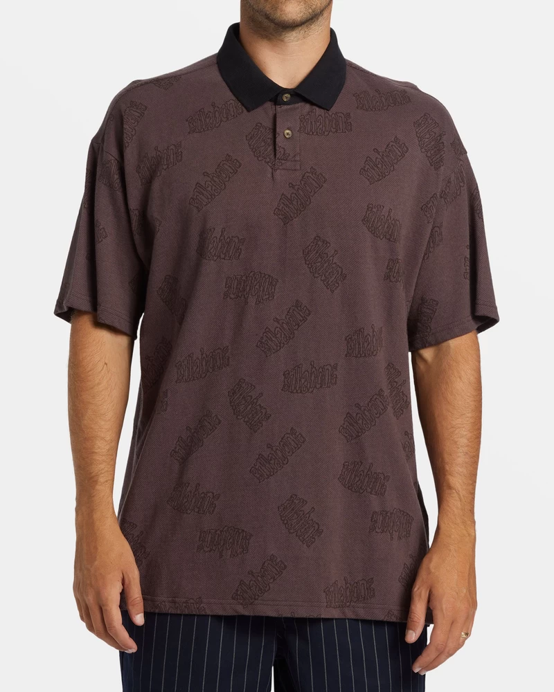 Billabong Shibuya Short Sleeve Polo T-shirt - Plum