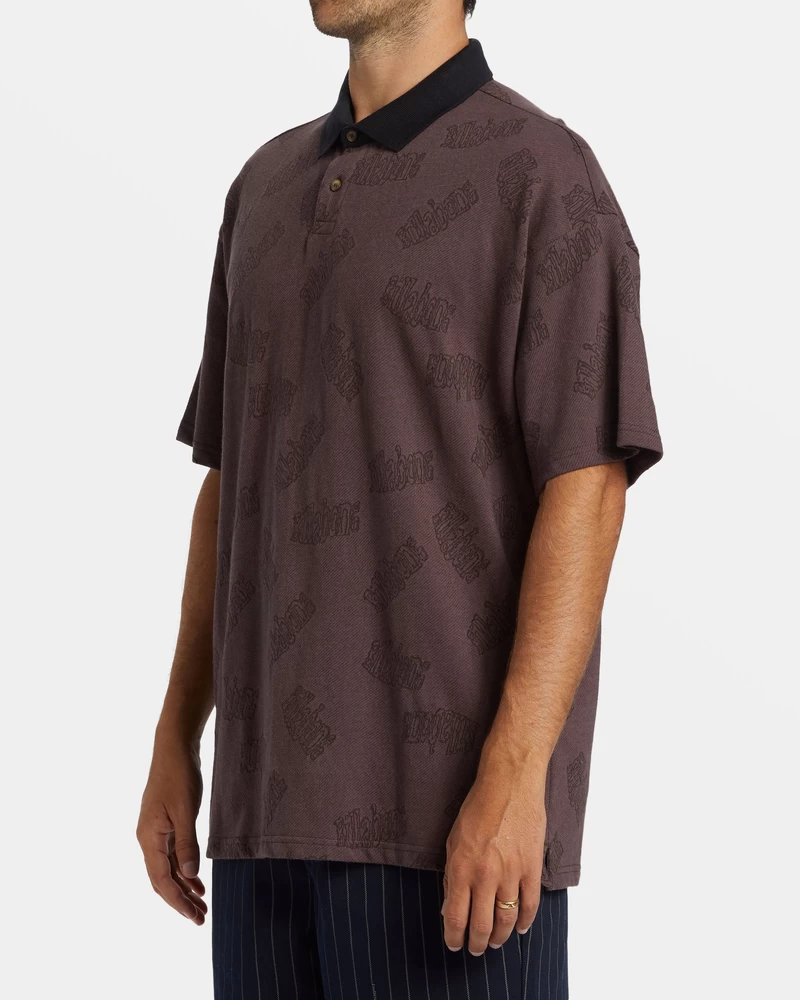 Billabong Shibuya Short Sleeve Polo T-shirt - Plum