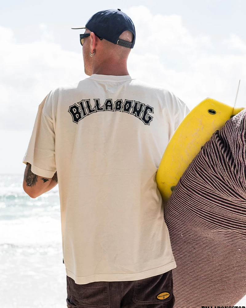 Billabong Kemer Dalgalı Tişört - Kırık Beyaz