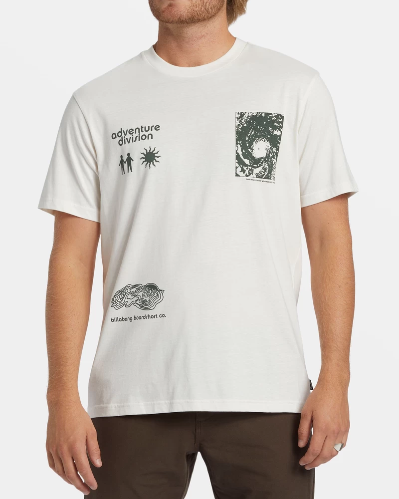 Billabong Tidal Research T-Shirt - Off White