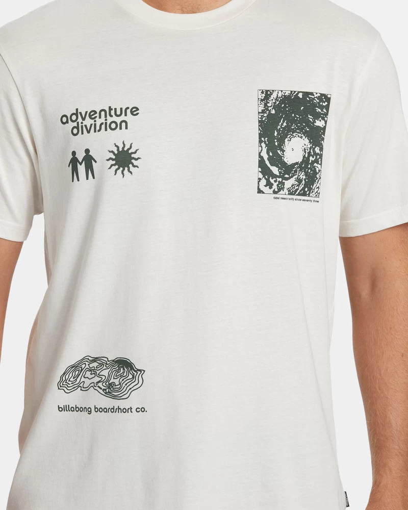 Billabong Tidal Research T-Shirt - Off White