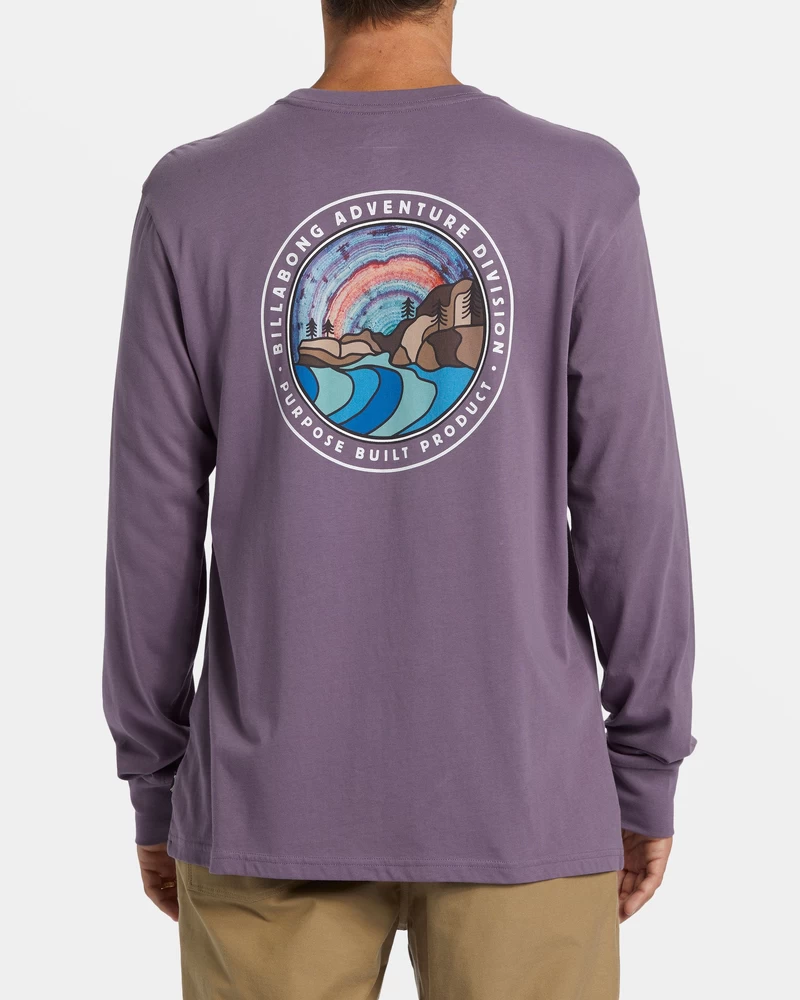 Billabong Rockies Uzun Kollu Tişört - Tozlu üzüm
