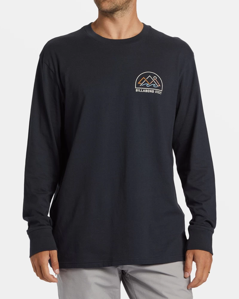 Billabong Sundown Long Sleeve T-shirt - Washed Black