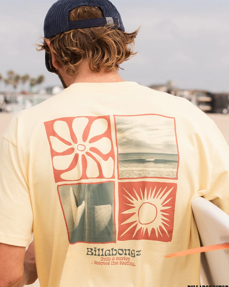 Billabong T-shirt Met Dubbele Vinnen - Papaja