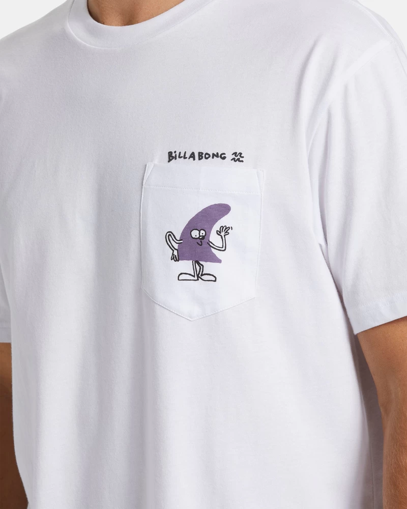 Camiseta Billabong Funghi Com Bolso - Branca