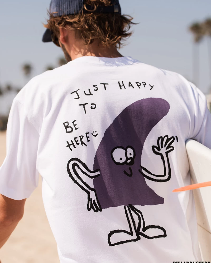 Billabong Funghi T-shirt Met Zak - Wit