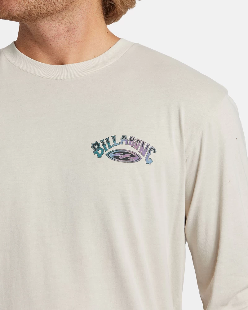 Billabong Arch Wash Long Sleeve T-shirt - Stone