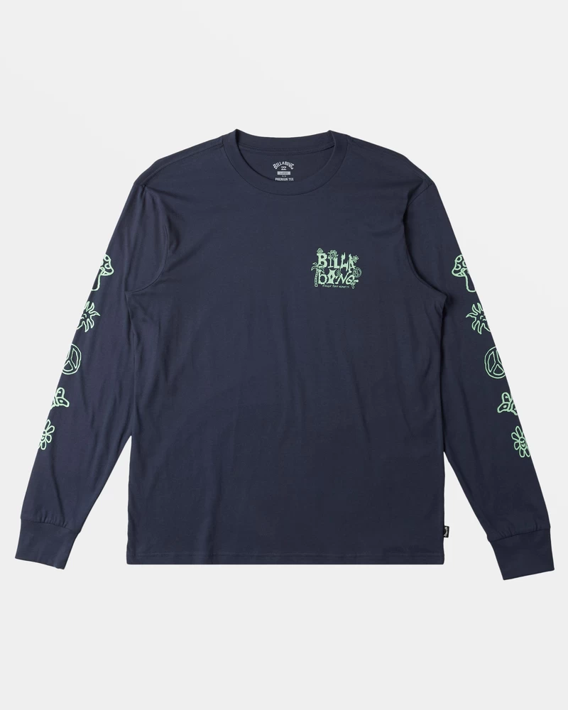 Billabong Shady Pikkade Varrukatega T-särk - Tolmune Tumesinine