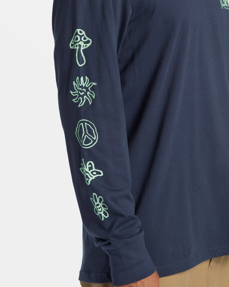 Billabong Shady Pikkade Varrukatega T-särk - Tolmune Tumesinine