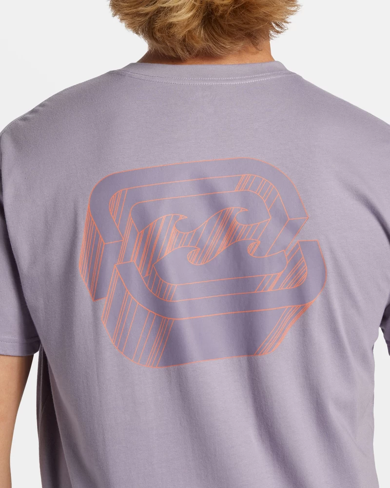 Billabong Majica S Valovima U Bojicama - Ljubičasti Pepeo