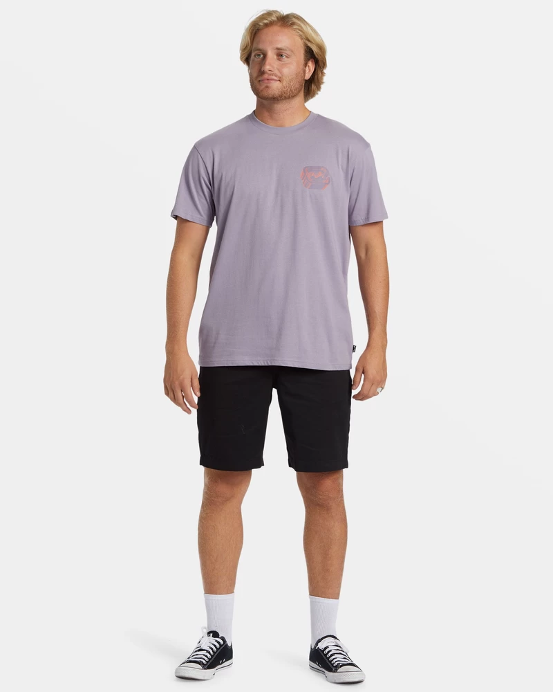 Billabong Majica S Valovima U Bojicama - Ljubičasti Pepeo