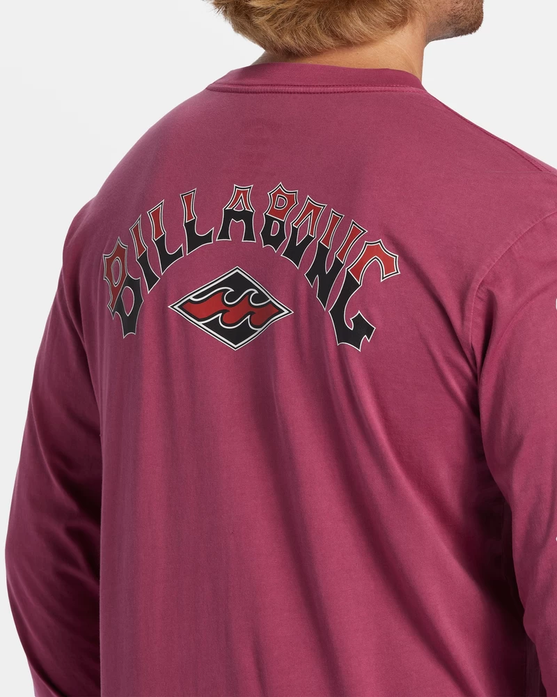 Billabong Arch Wash Long Sleeve T-shirt - Jam