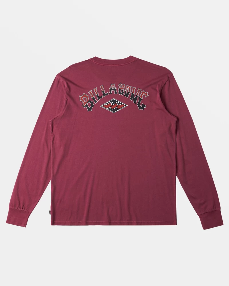 Billabong Arch Wash Long Sleeve T-shirt - Jam