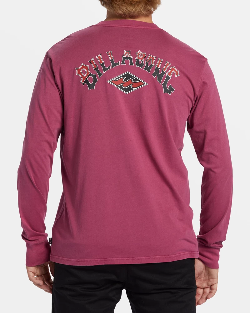 Billabong Arch Wash Long Sleeve T-shirt - Jam