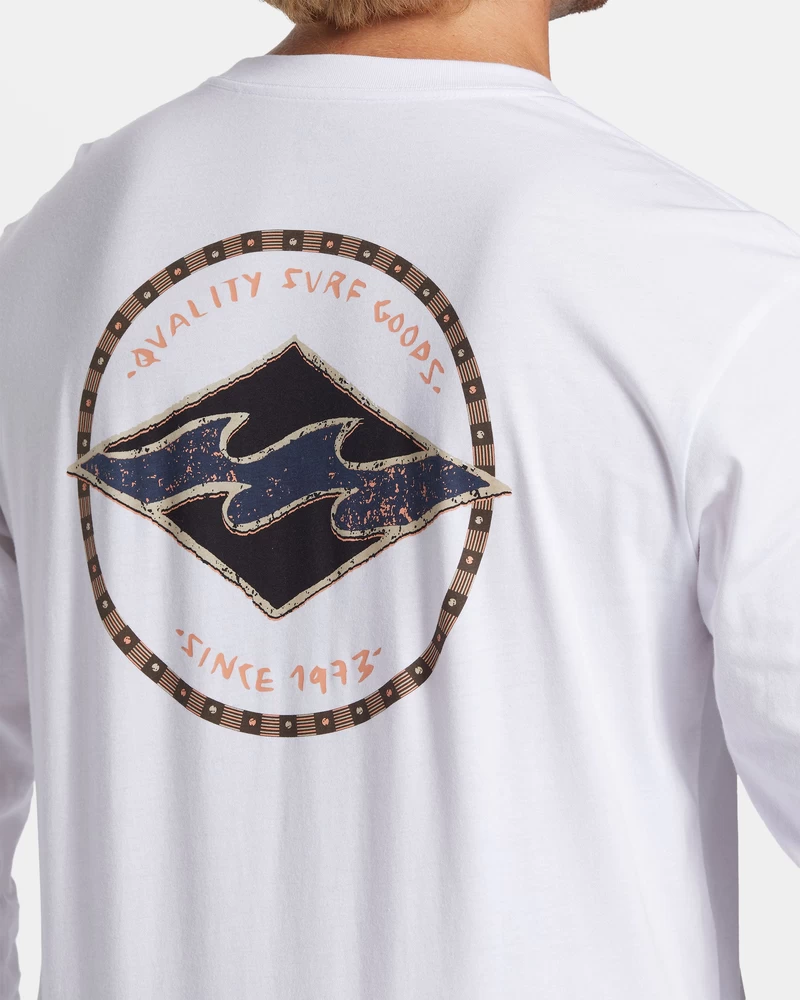 Billabong Rotor Diamond Long Sleeve T-shirt - White