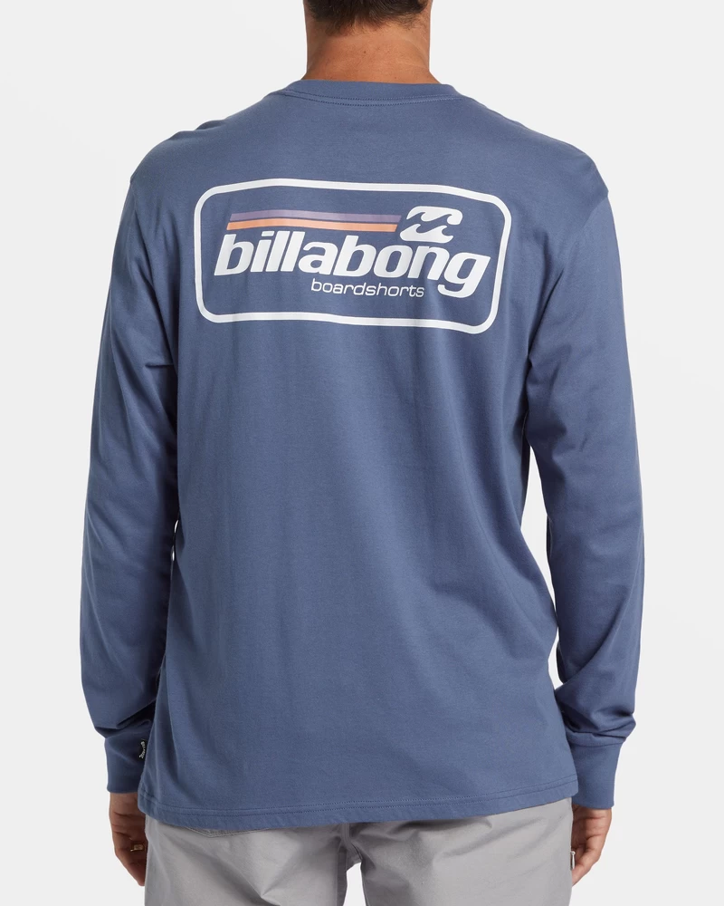Billabong Ommuurd T-shirt Met Lange Mouwen - Leisteenblauw