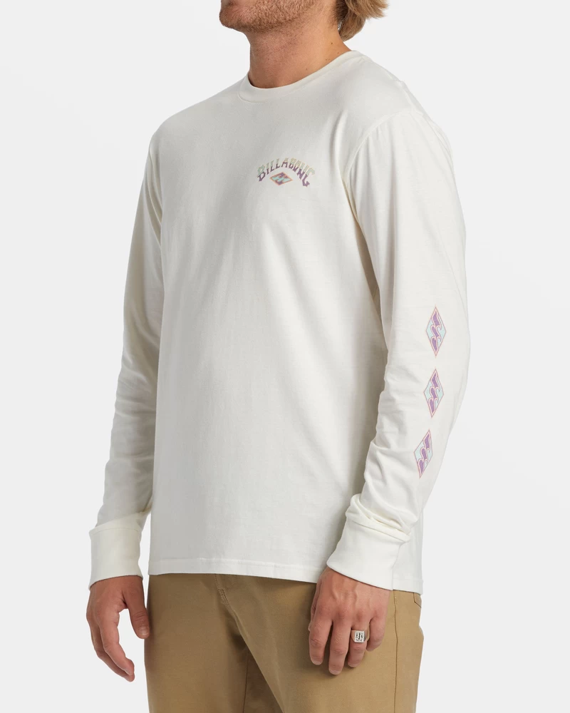 Billabong Crayon Wave Long Sleeve T-shirt - Off White