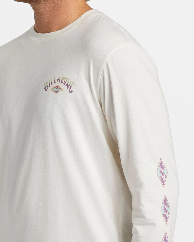 Billabong Crayon Wave Long Sleeve T-shirt - Off White