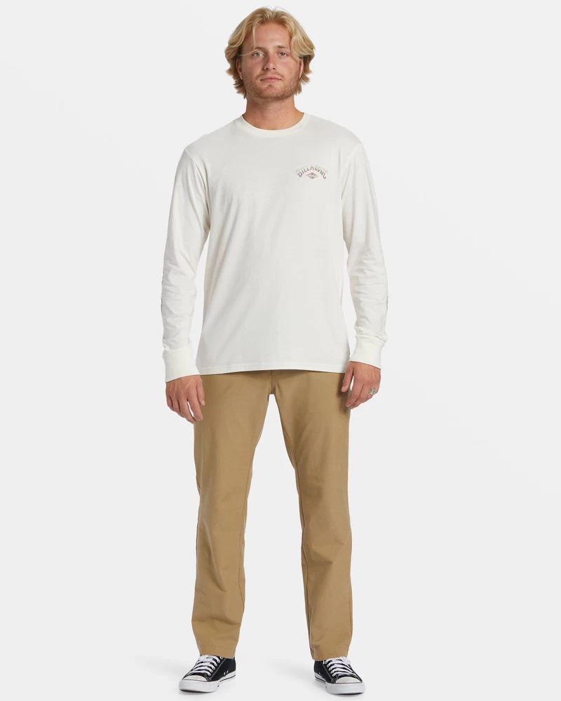 Billabong Crayon Wave Long Sleeve T-shirt - Off White