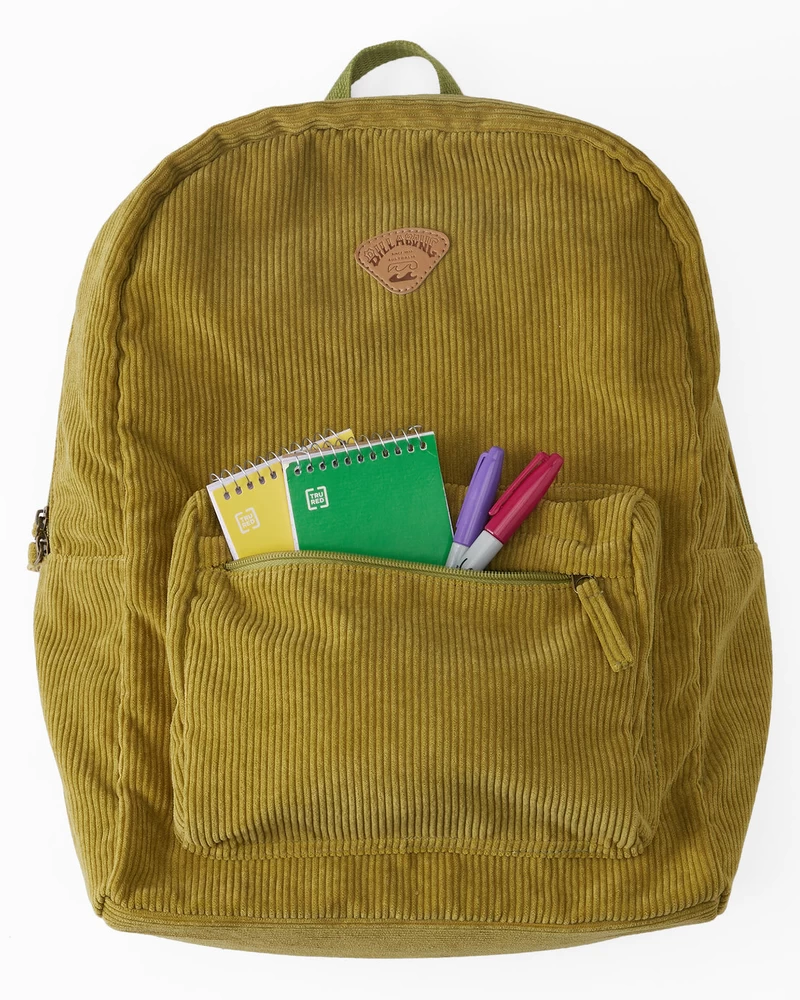 Billabong Schools Out Corduroy Backpack - Green Eyes