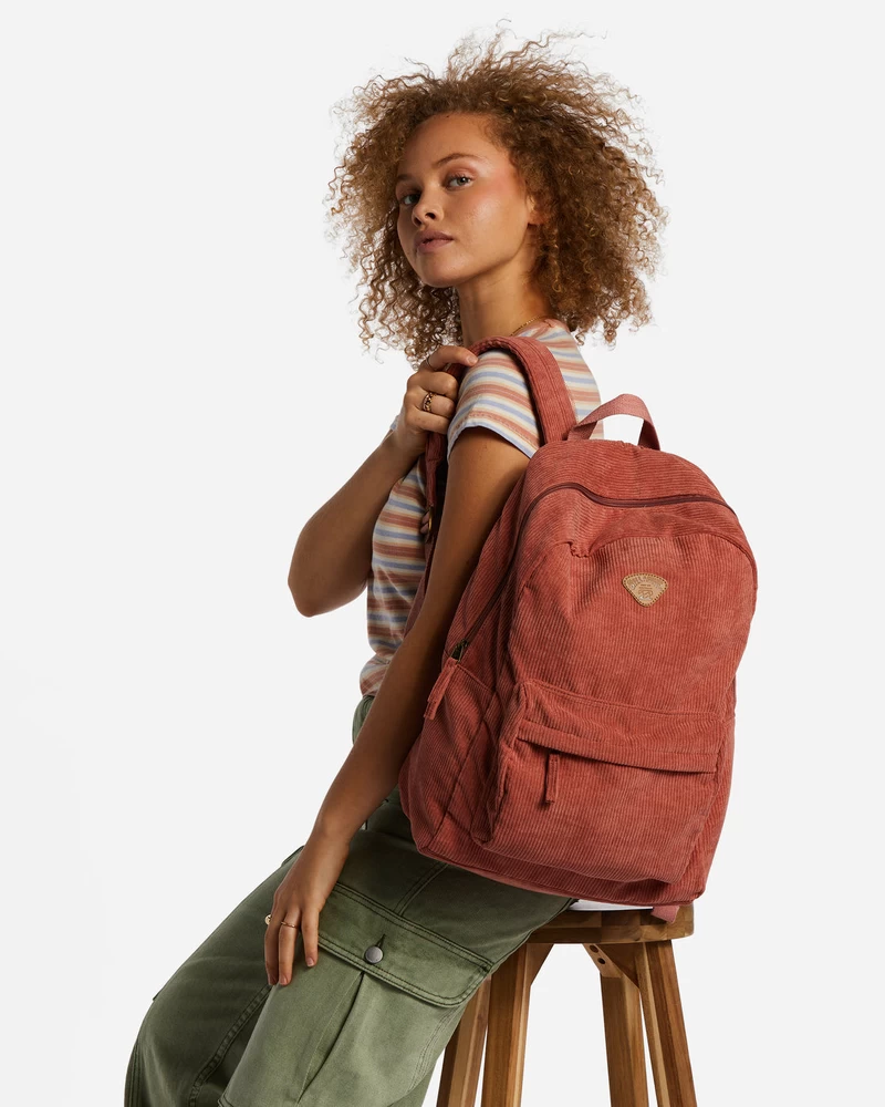Billabong Schools Out Corduroy Backpack - Rose Dawn