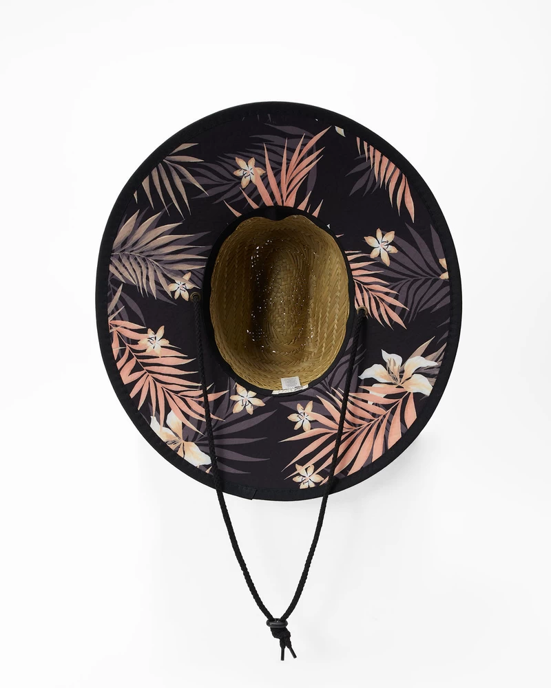 Billabong Classic Printed Straw Hat - Black Pebble