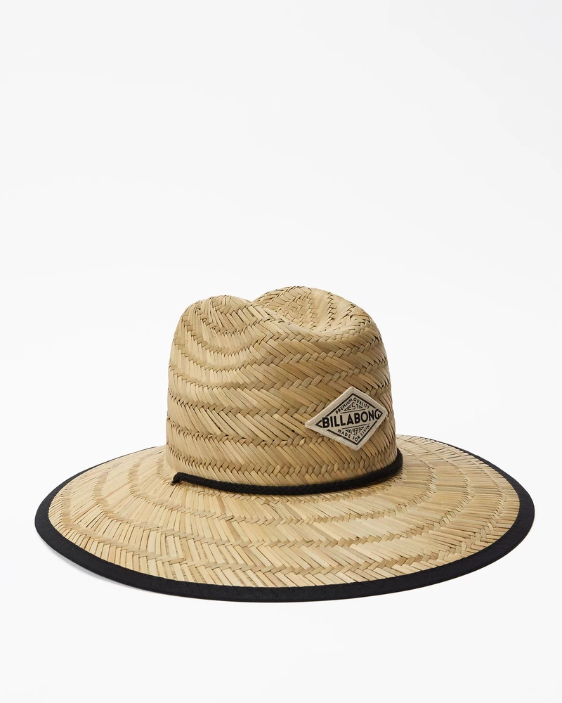 Billabong Classic Printed Straw Hat - Black Pebble