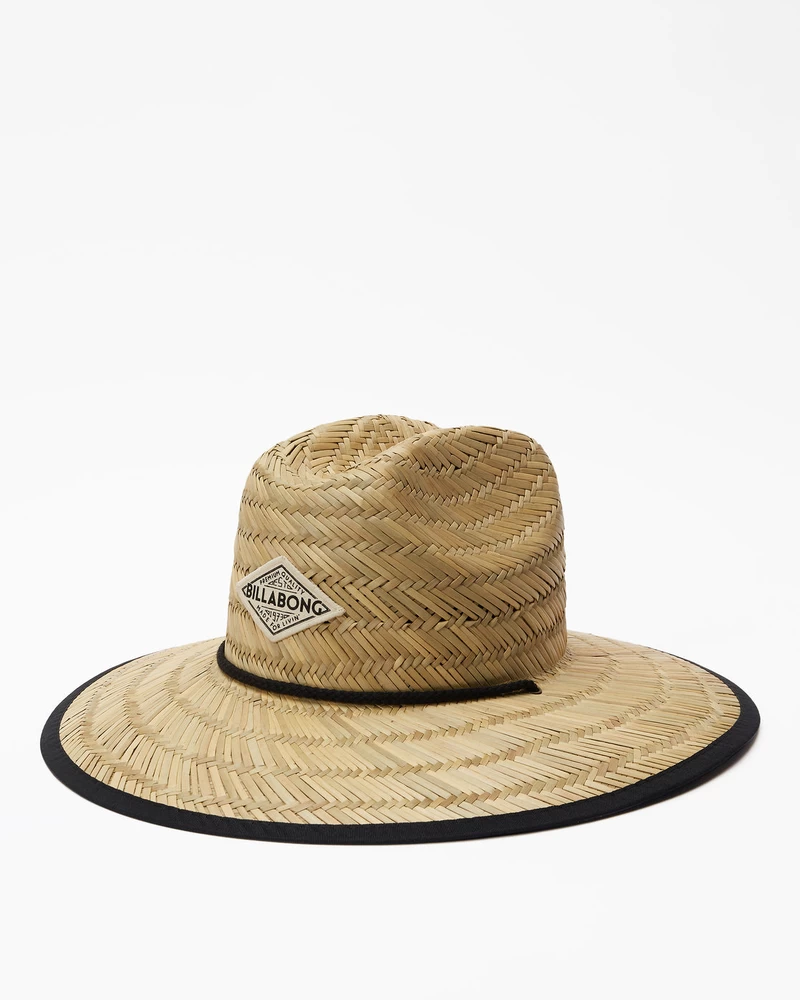 Billabong Classic Printed Straw Hat - Black Pebble