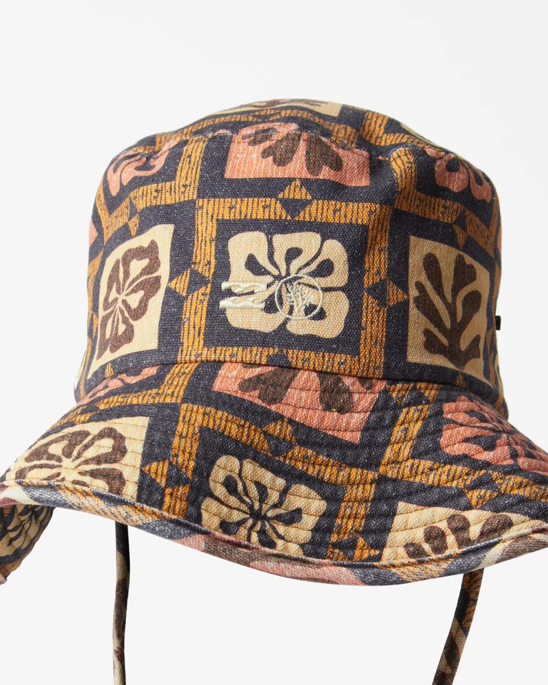 Billabong Corals Palarie Cu Găleată Cu Boruri Largi - Neagră Multi