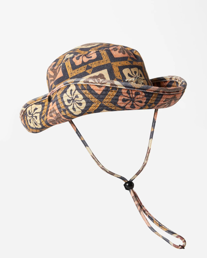 Billabong Corals Palarie Cu Găleată Cu Boruri Largi - Neagră Multi