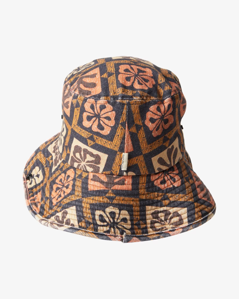 Billabong Corals Palarie Cu Găleată Cu Boruri Largi - Neagră Multi