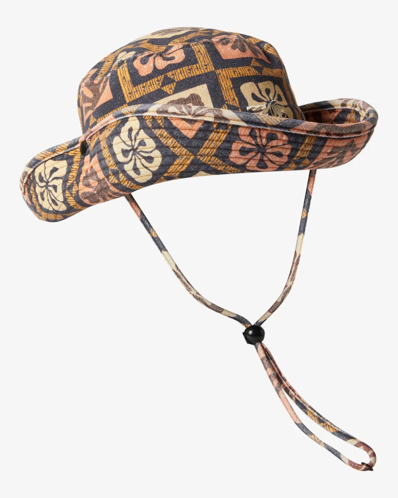 Billabong Corals Palarie Cu Găleată Cu Boruri Largi - Neagră Multi