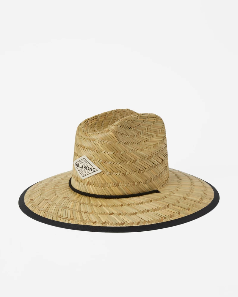 Billabong Tipton Straw Lifeguard Hat - Black Pebble