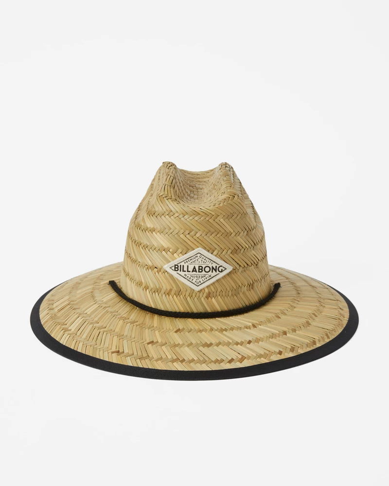 Billabong Tipton Straw Lifeguard Hat - Black Pebble