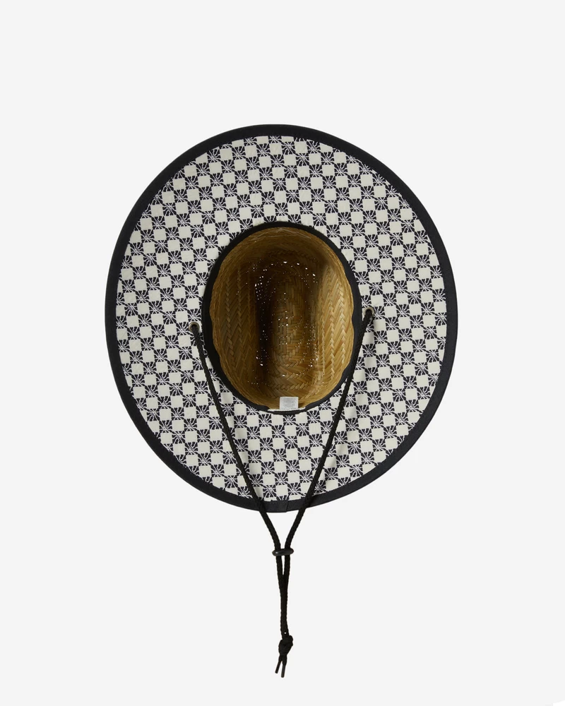 Billabong Tipton Straw Lifeguard Hat - Black Pebble
