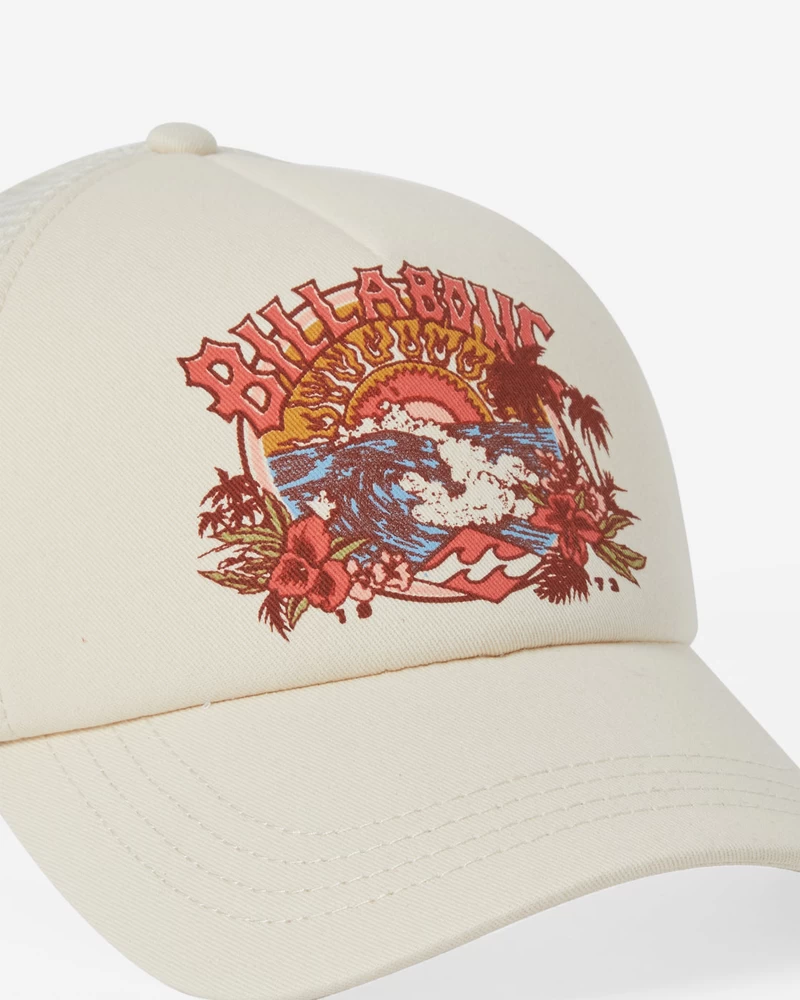 Billabong Aloha Forever Trucker Cepure - Balts Vāciņš