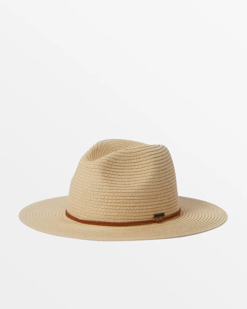 Billabong Tides Packable Straw Fedora - Natural