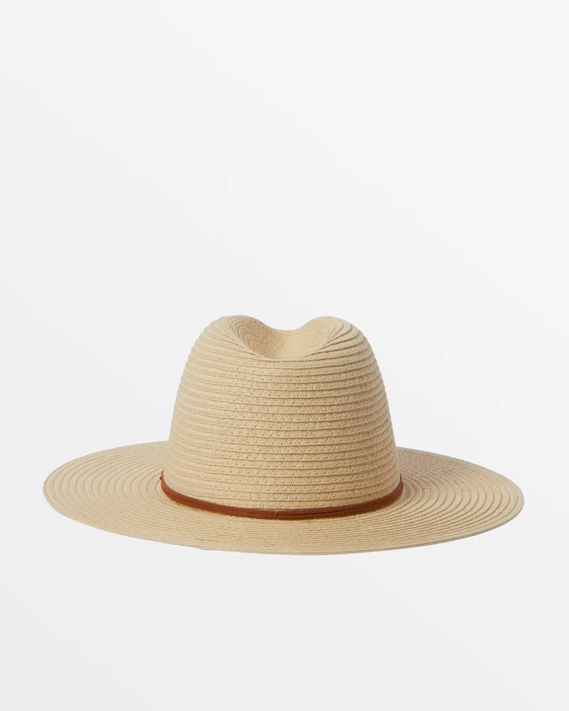 Billabong Tides Packable Straw Fedora - Natural