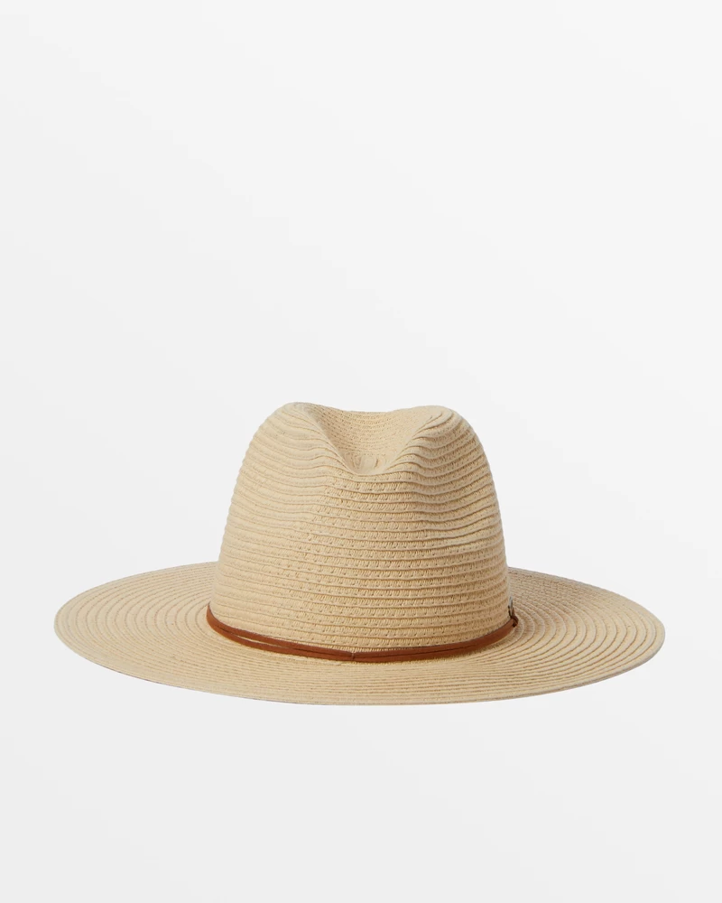 Billabong Tides Packable Straw Fedora - Natural