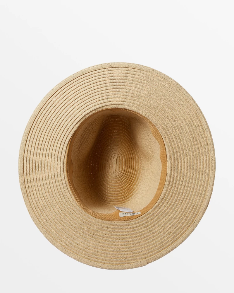Billabong Tides Packable Straw Fedora - Natural