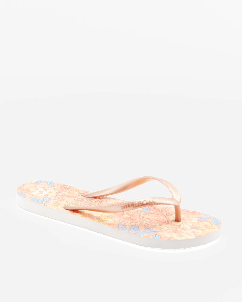 Billabong Dama Rubber Flip Flop Sandals - Light Melon