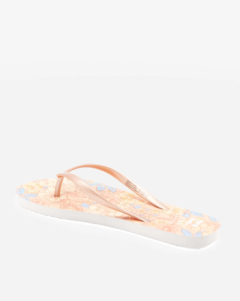 Billabong Dama Rubber Flip Flop Sandals - Light Melon