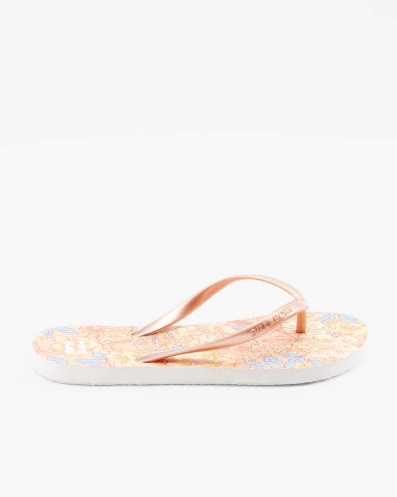 Billabong Dama Rubber Flip Flop Sandals - Light Melon