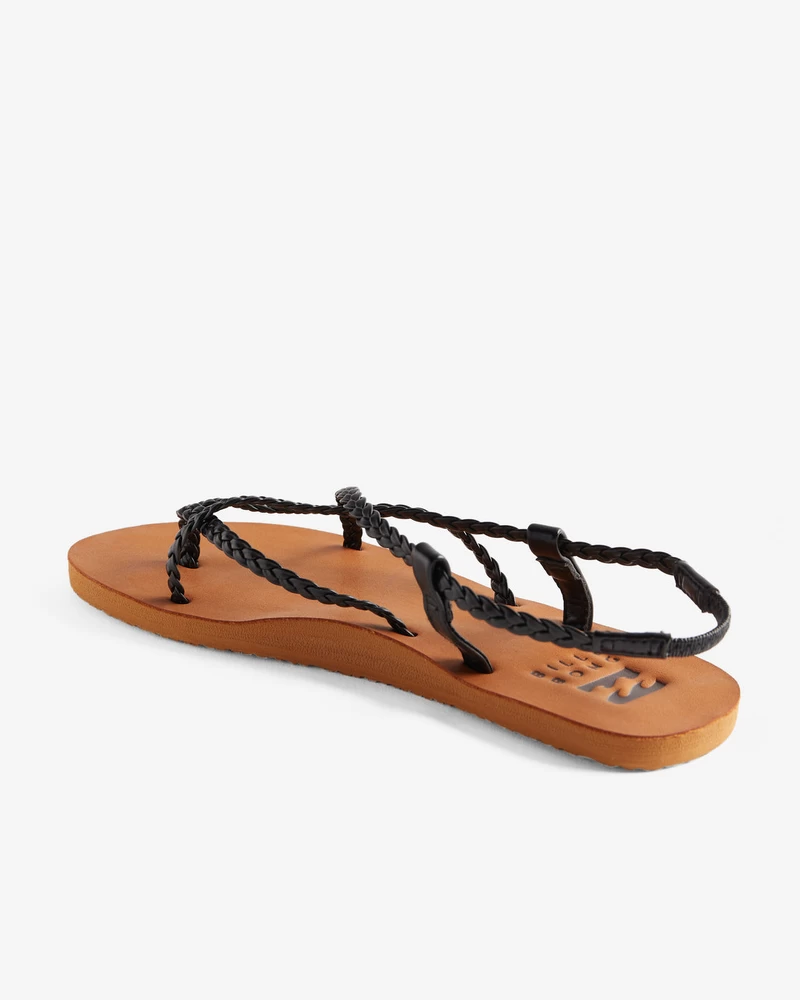 Billabong Crossing By Braided Sandals - Off Black