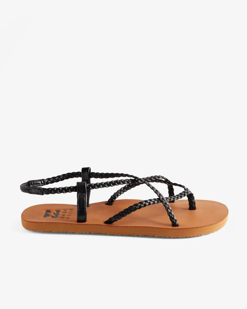 Billabong Crossing By Braided Sandals - Off Black